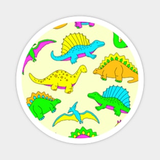 Neon Dinosaurs Magnet